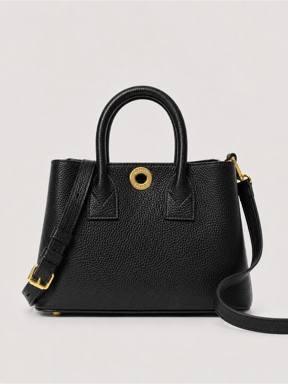 Classic Black Leather Top-Handle crossbody bag black